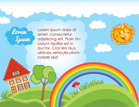 Sky background for kid templateのイラスト素材