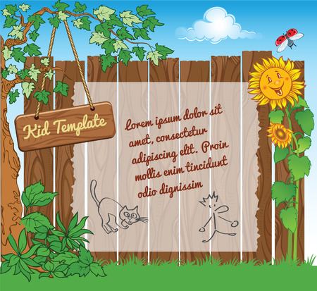 Cartoon background for kid web templateのイラスト素材