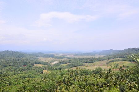 the view from the top of the hillの写真素材