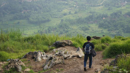 end of the cliff greenの写真素材