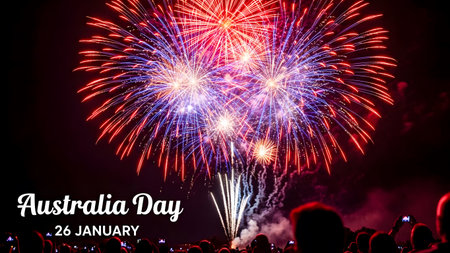 International Day of Remembrance and Reconciliation with people and fireworksの素材