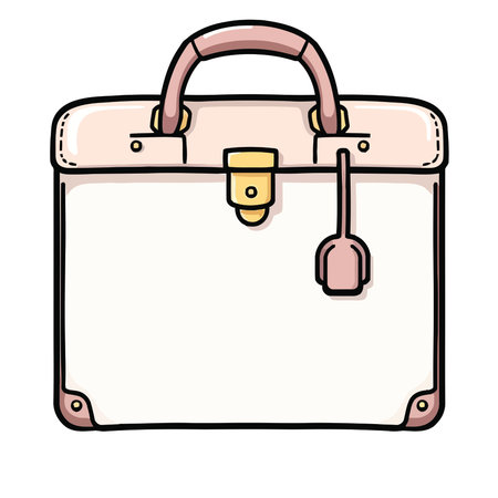 Illustration of a Briefcase with a Luggage on White Backgroundのイラスト素材