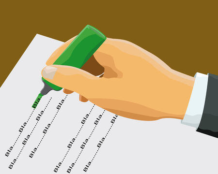 marking something to easy to find in next timeのイラスト素材