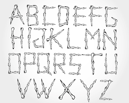 alpabethical boneのイラスト素材