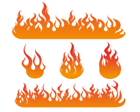 flame gradient illustrationのイラスト素材