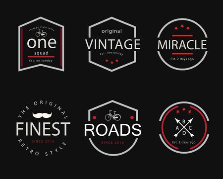 vintage badge illustration designのイラスト素材