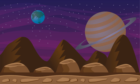 space planet backgroundのイラスト素材