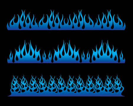 A flame is the visible, gaseous part of a fire. It is caused by a highly exothermic reaction taking place in a thin zoneのイラスト素材