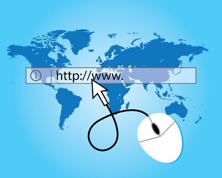 surfing the world websiteのイラスト素材