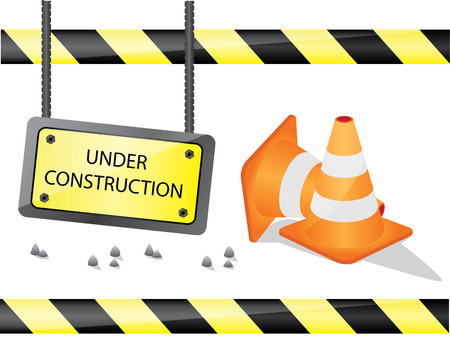 under construction sign illustrationのイラスト素材