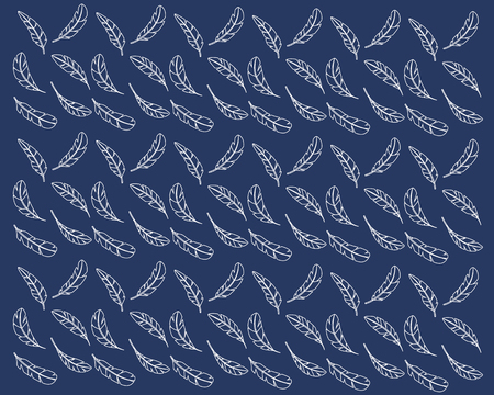 feather illustration patternのイラスト素材