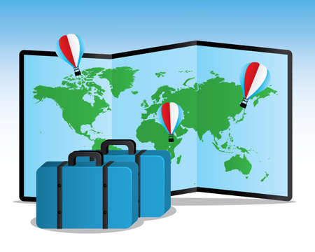 travel map illustrationのイラスト素材