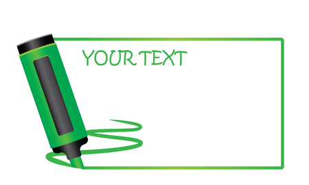 marker with textboxのイラスト素材