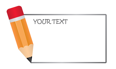 pencil with textboxのイラスト素材