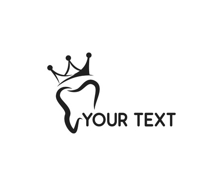 dental with crown logo design illustrationのイラスト素材