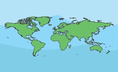 World map cartoon design illustrationのイラスト素材