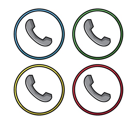 phone icon illustration design. cartoon style design.のイラスト素材