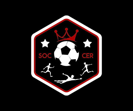 Soccer retro badge logo illustration design. Vintage style design.のイラスト素材