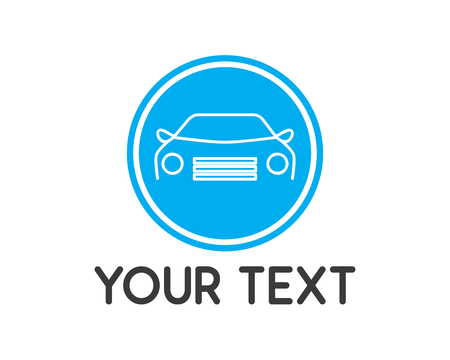 Car in circle logo illustration, logo design illustration.のイラスト素材