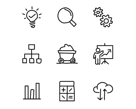 success hand drawn icon set design illustration, hand drawn style design, designed web and appのイラスト素材