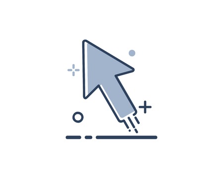 Mouse pointer icon design illustration,line filled style design, designed for web and app
