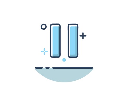 pause player icon design illustration,line filled style design, designed for web and appのイラスト素材