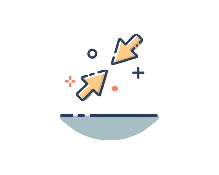 Minimize icon design illustration,line filled style design, designed for web and appのイラスト素材
