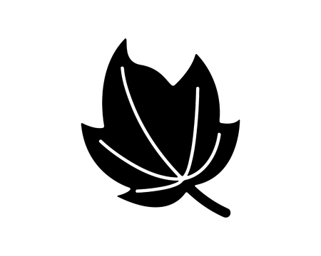 leaves icon design illustration,glyph style design, designed for web and appのイラスト素材