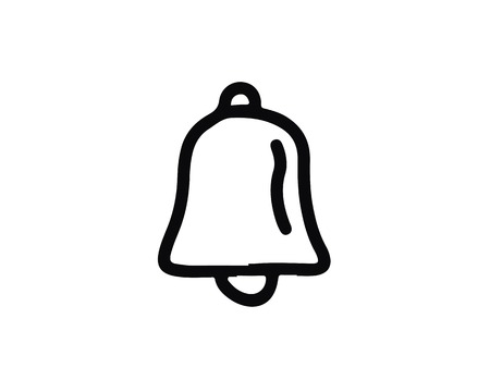 bell icon design illustration,hand drawn style design, designed for web and appのイラスト素材