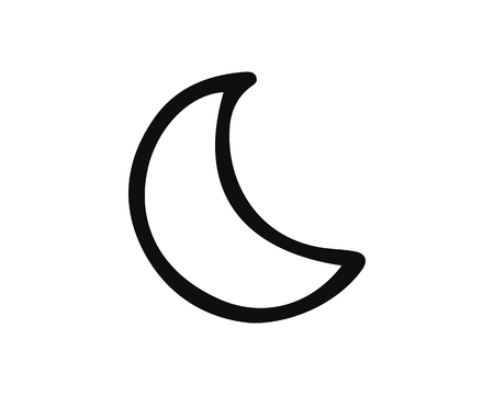 moon icon design illustration,hand drawn style design, designed for web and appのイラスト素材