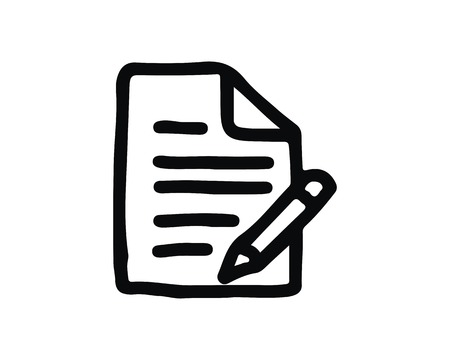 note icon design illustration,hand drawn style design, designed for web and appのイラスト素材