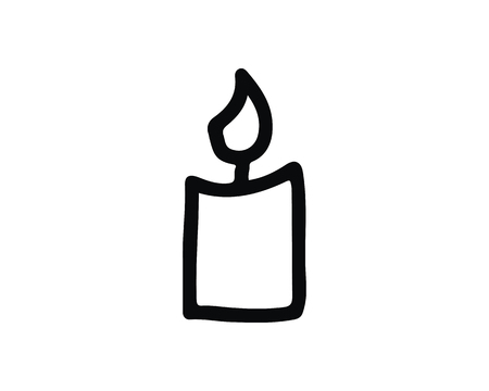 candle icon design illustration,hand drawn style design, designed for web and appのイラスト素材