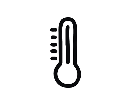 thermometer icon design illustration,hand drawn style design, designed for web and appのイラスト素材