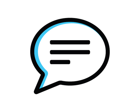 chat icon design round illustration,line style design, designed for web and appのイラスト素材