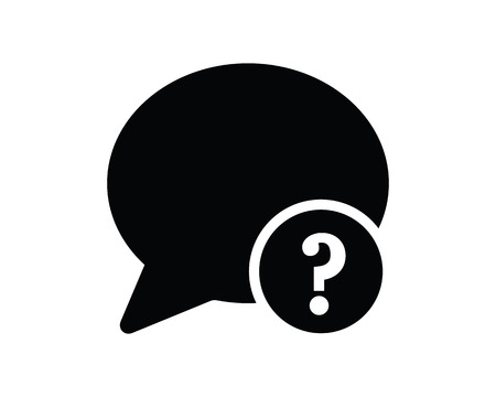 chat question icon design round illustration,glyph style design, designed for web and appのイラスト素材