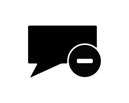chat delete icon design round illustration,glyph style design, designed for web and appのイラスト素材