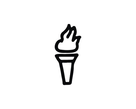 torch hand drawn icon , designed for web and appのイラスト素材