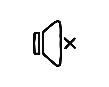 silent hand drawn icon , designed for web and appのイラスト素材
