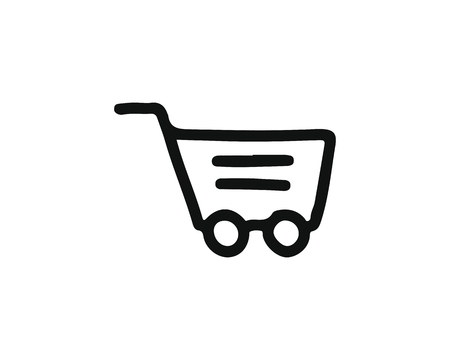 shopping icon hand drawn design illustration,designed for web and appのイラスト素材
