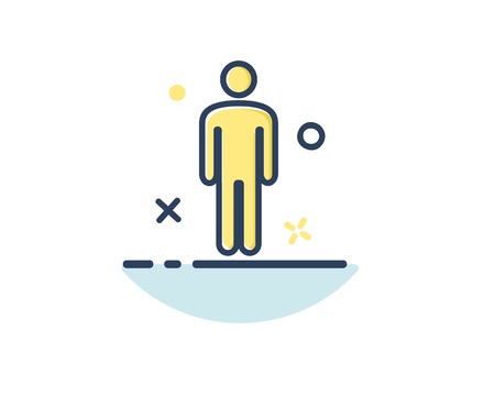 men icon line filled design illustration,designed for web and appのイラスト素材