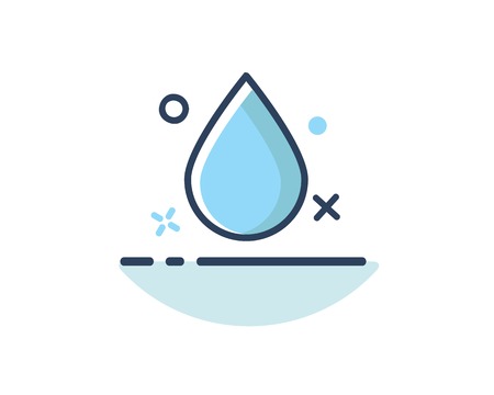 water icon line filled design illustration,designed for web and appのイラスト素材