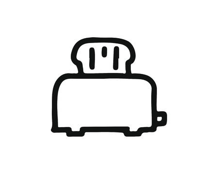 toaster icon hand drawn design illustration,designed for web and appのイラスト素材