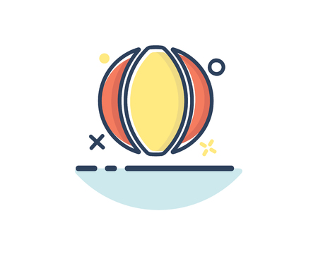 ball icon line filled design illustration,designed for web and appのイラスト素材