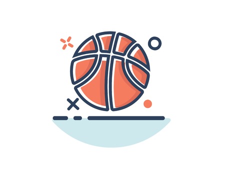 basket icon line filled design illustration,designed for web and appのイラスト素材