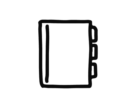 book icon hand drawn design illustration,designed for web and appのイラスト素材