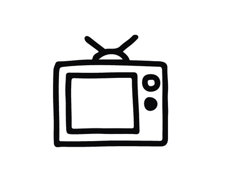 television hand drawn icon , designed for web and appのイラスト素材