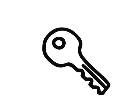 key hand drawn icon , designed for web and appのイラスト素材