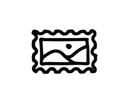 stamp hand drawn icon , designed for web and appのイラスト素材