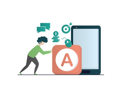 create application eye catching illustration designのイラスト素材