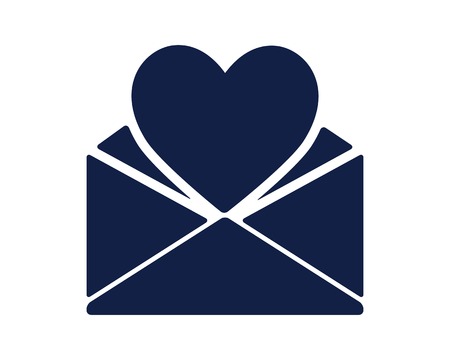 love letter glyph icon , designed for web and appのイラスト素材
